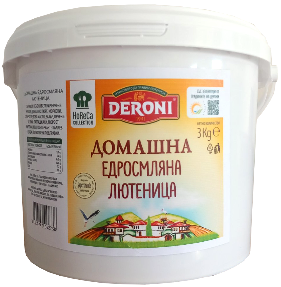 Лютеница Дерони 3 кг. - Едросмляна Домашна