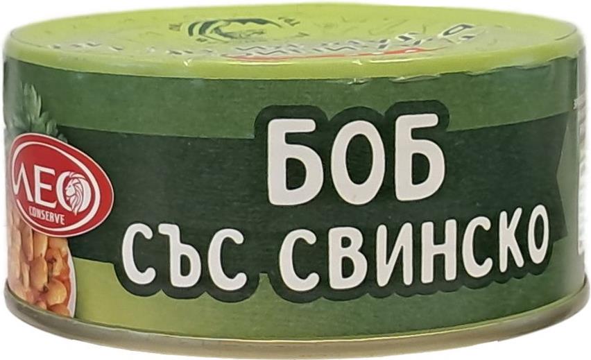 Боб със Свинско месо Лео Консерв 300 гр.