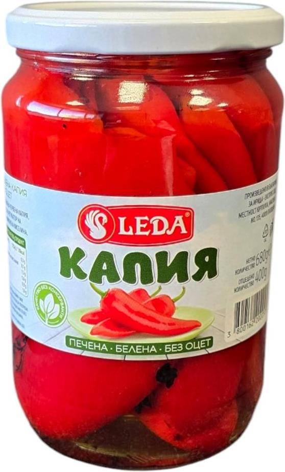 Капия печена белена Леда 680 гр. - Без оцет