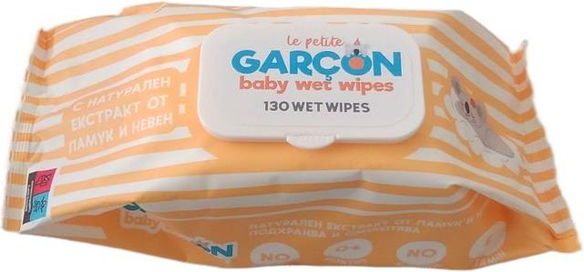 Влажни кърпички Le petite GARCON 130 БР. - НЕВЕН и ПАМУК (с капак)