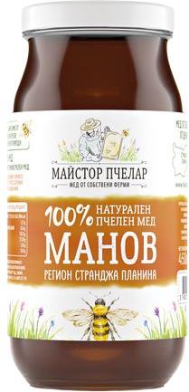 Мед 100% Майстор Пчелар Манов 450 гр.