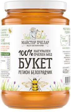 Мед 100% Майстор Пчелар Букет 400 гр.