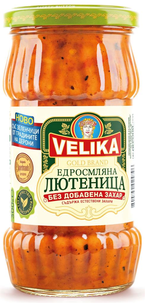 Лютеница Велика Едросмляна Без доб. захар 300 гр.