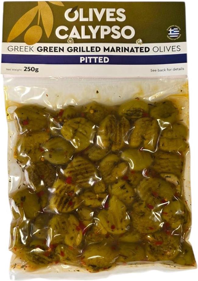 Маслини Olives Calypso 250 гр. (вакуум) - Зелени гриловани с Билки без костилка