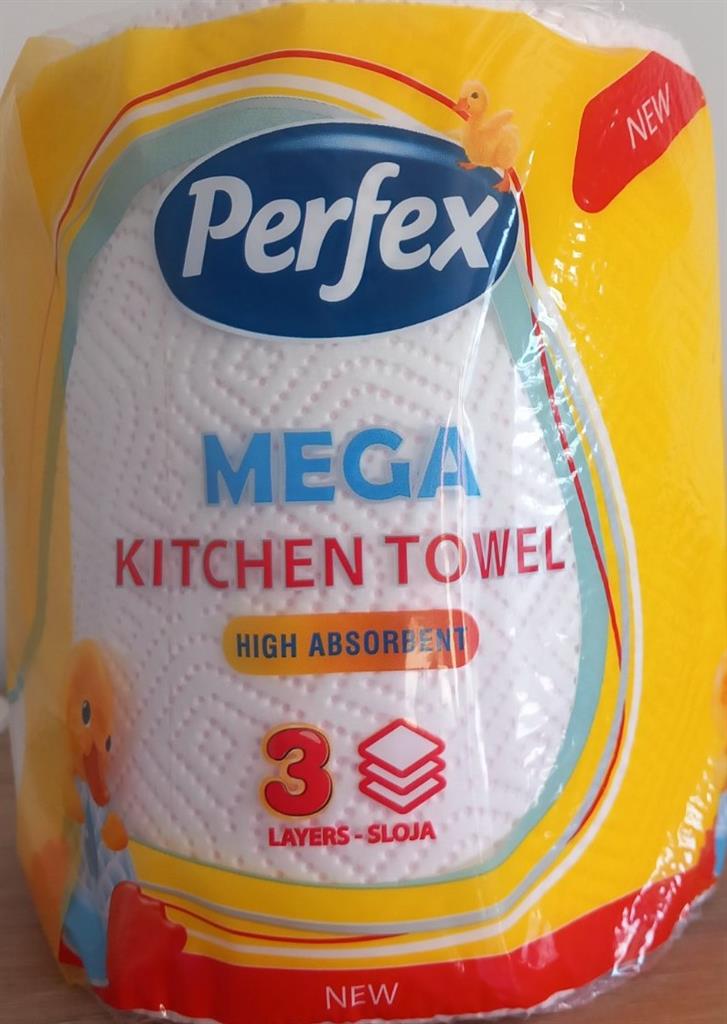 Кухненска хартия Перфекс Мега Жълта Towel 3 пл. - 1 бр.