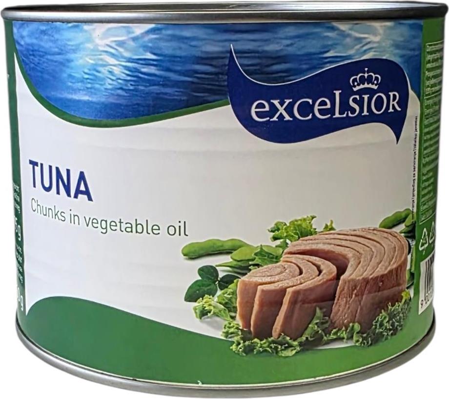 Риба Тон Excelsior 1705 гр. - Парчета (chunks) в Растително масло